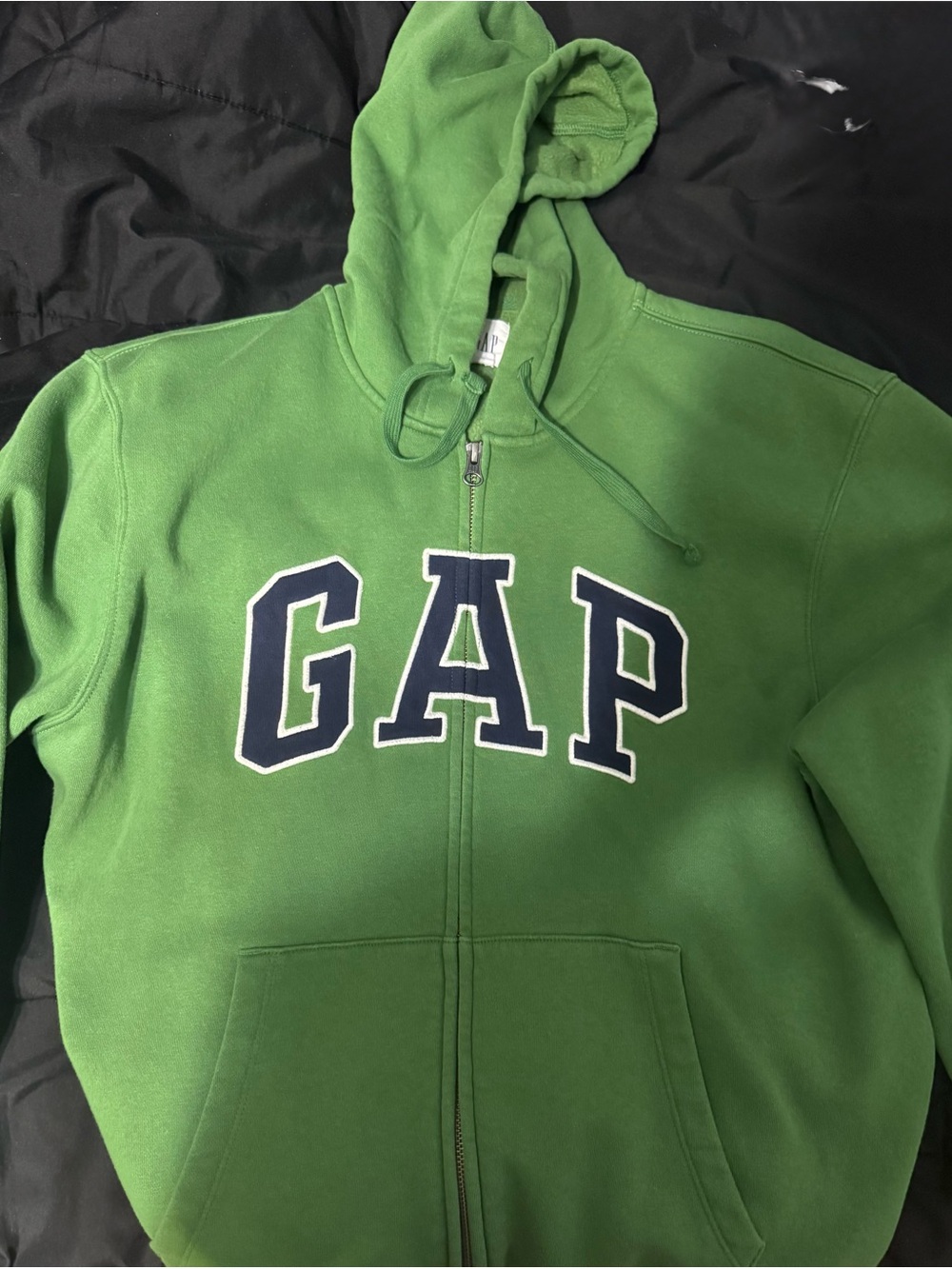 GAP Forest Green Hooded Sweatshirt with Navy Logo